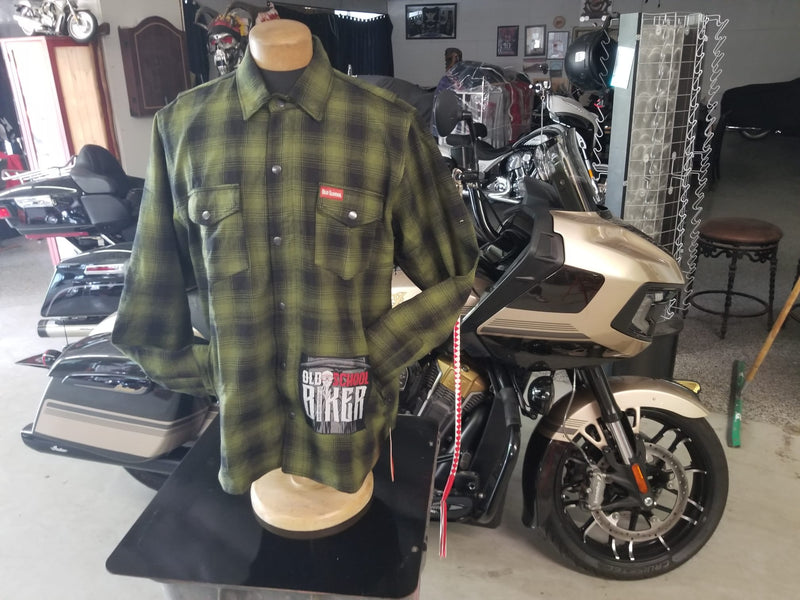 Old School Biker Flannel Shirts