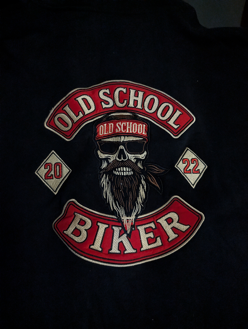old school Biker hoodie