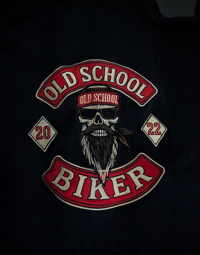 old school Biker hoodie