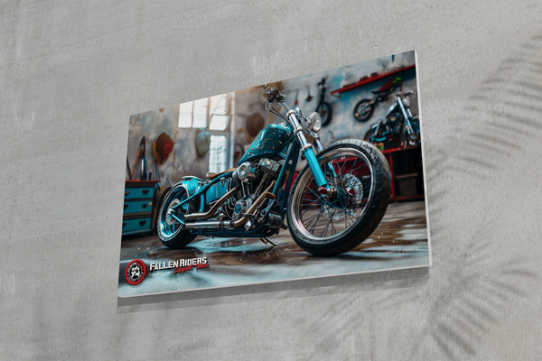 Fallen Riders Blue Chopper