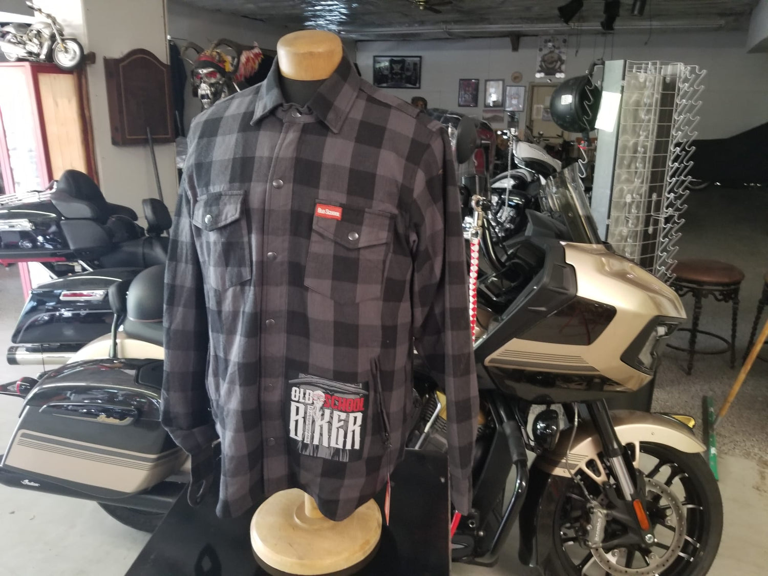 Old School Biker Flannel Shirts