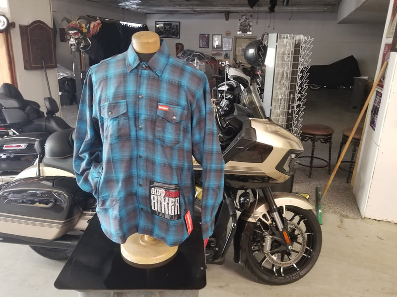 Old School Biker Flannel Shirts
