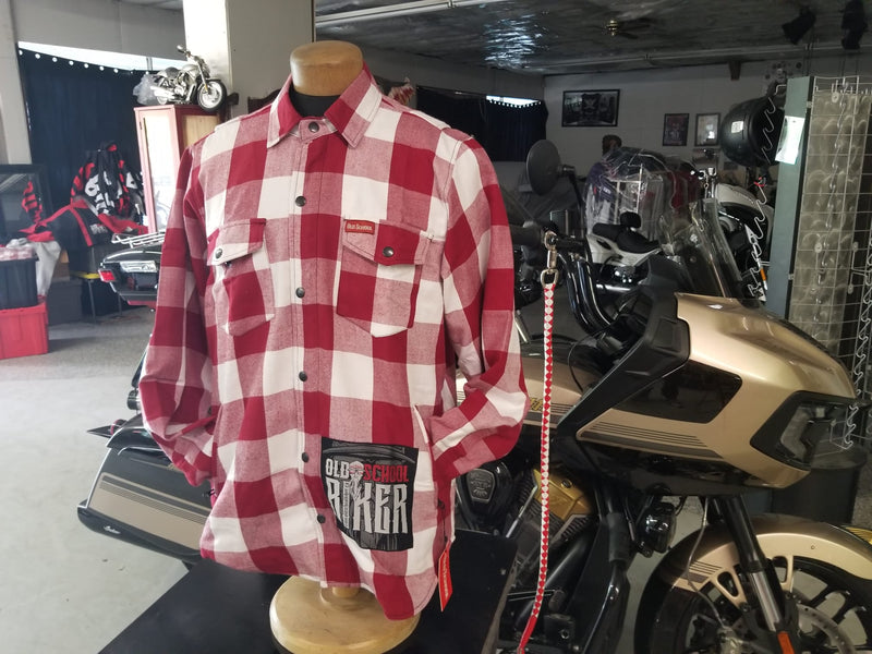 Old School Biker Flannel Shirts